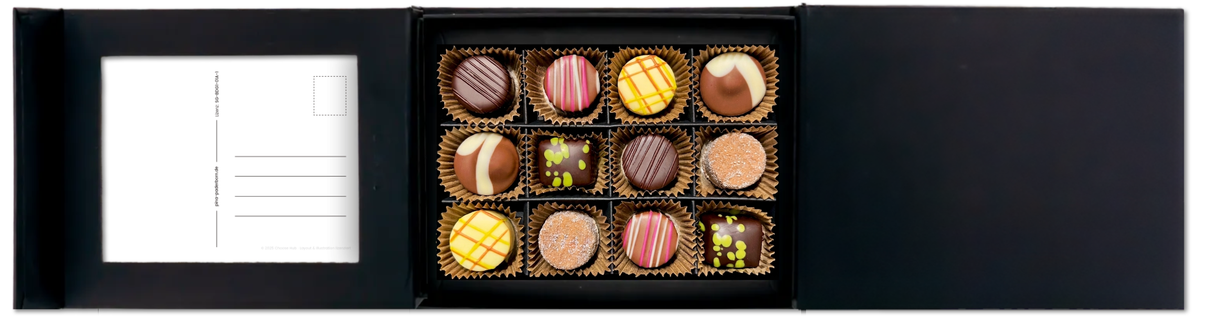Pralinenbox geöffnet